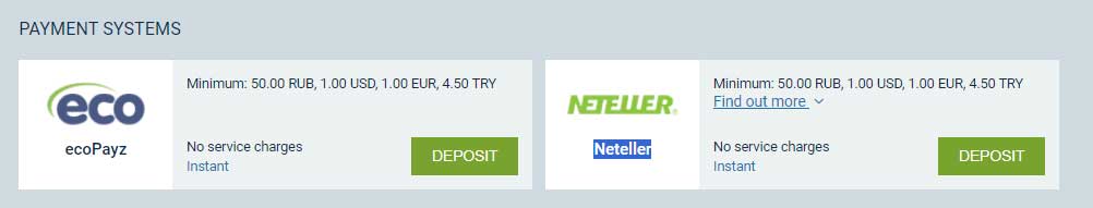 Top up your account using Payment Systems